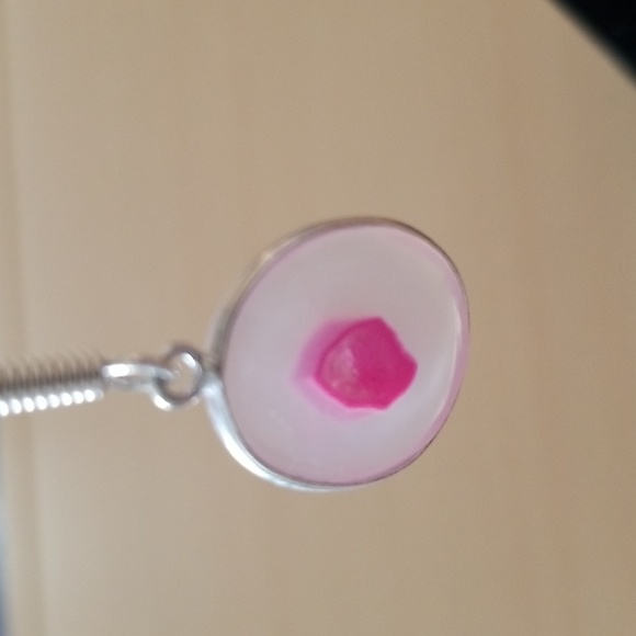 Pink Agate Dangle Earrings - Picture 3 of 4
